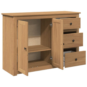 vidaXL Sideboard with Drawers Panama 112x40x80 cm Solid Wood Pine