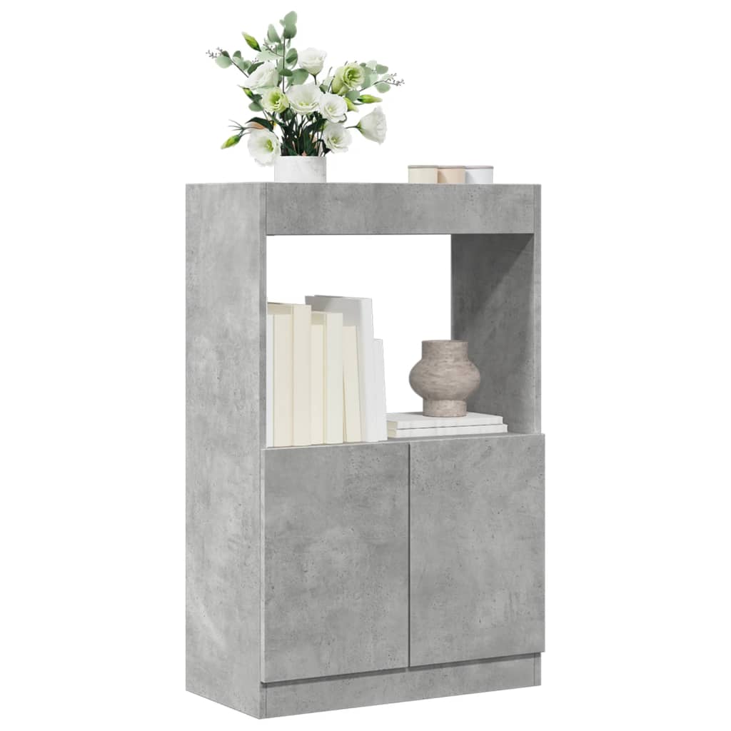 vidaXL Highboard Concrete Grey 63x33x100 cm Engineered Wood