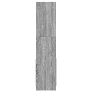 vidaXL Highboard Grey Sonoma 63x33x140 cm Engineered Wood