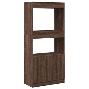 vidaXL Highboard Brown Oak 63x33x140 cm Engineered Wood