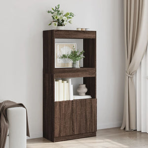 vidaXL Highboard Brown Oak 63x33x140 cm Engineered Wood