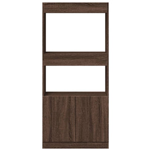 vidaXL Highboard Brown Oak 63x33x140 cm Engineered Wood