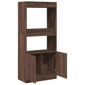 vidaXL Highboard Brown Oak 63x33x140 cm Engineered Wood