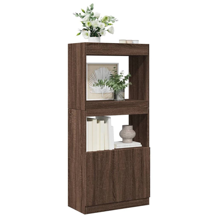 vidaXL Highboard Brown Oak 63x33x140 cm Engineered Wood