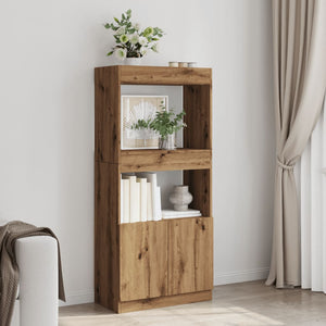 vidaXL Highboard Artisian Oak 63x33x140 cm Engineered Wood