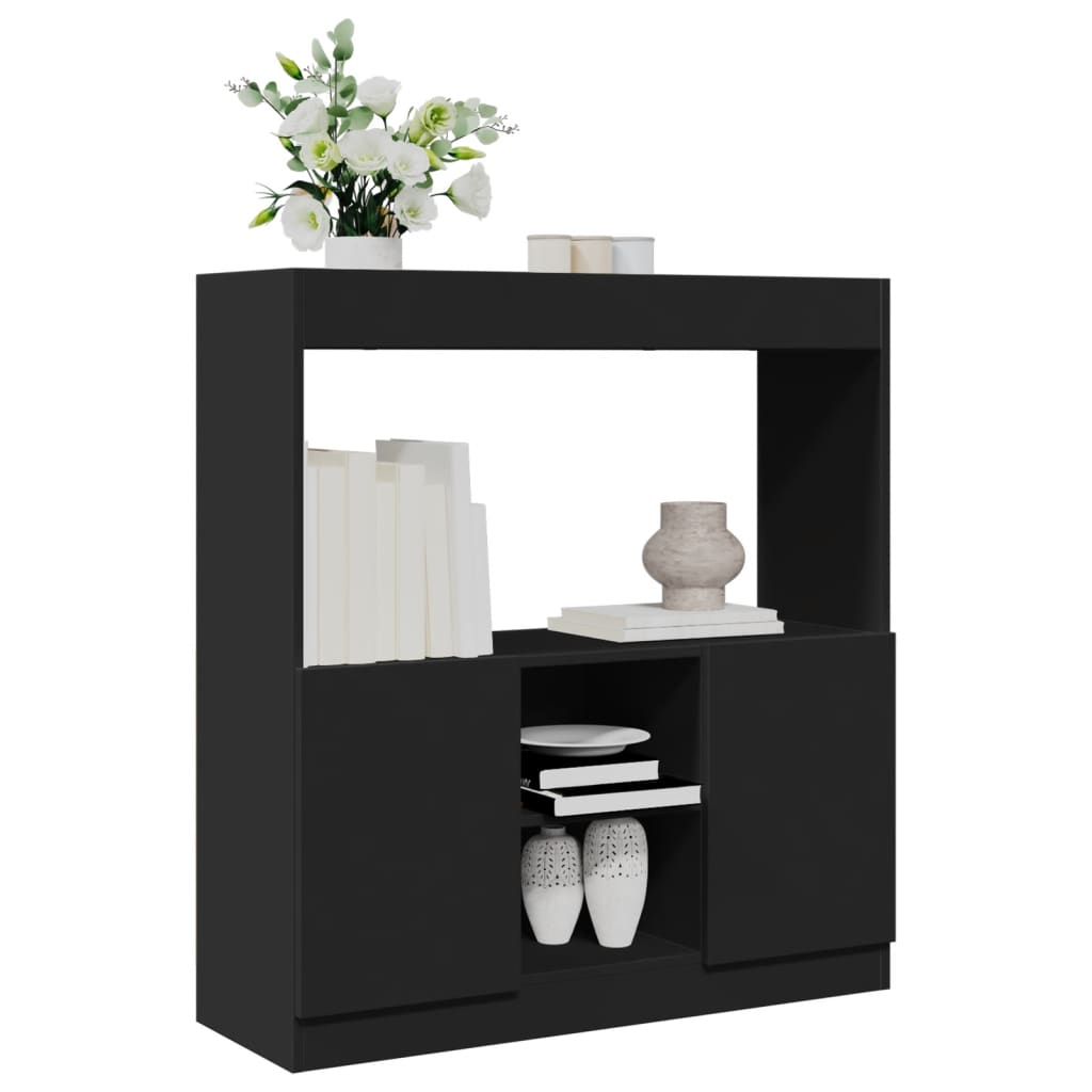 vidaXL Highboard Black 92x33x100 cm Engineered Wood