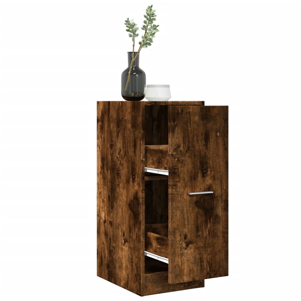 vidaXL Apothecary Cabinet Smoked Oak 30x41x77.5 cm Engineered Wood