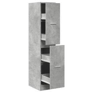 vidaXL Apothecary Cabinet Concrete Grey 30x41x144.5 cm Engineered Wood