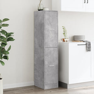 vidaXL Apothecary Cabinet Concrete Grey 30x41x144.5 cm Engineered Wood