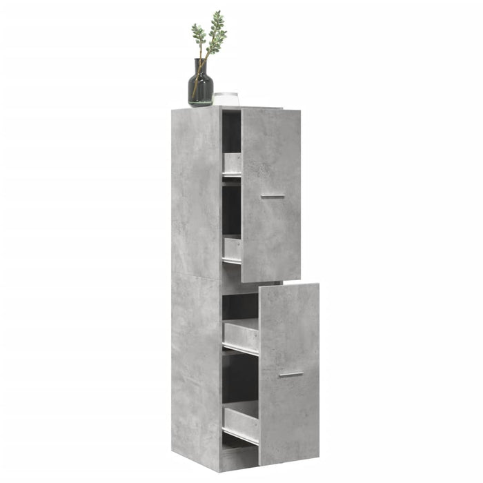 vidaXL Apothecary Cabinet Concrete Grey 30x41x144.5 cm Engineered Wood