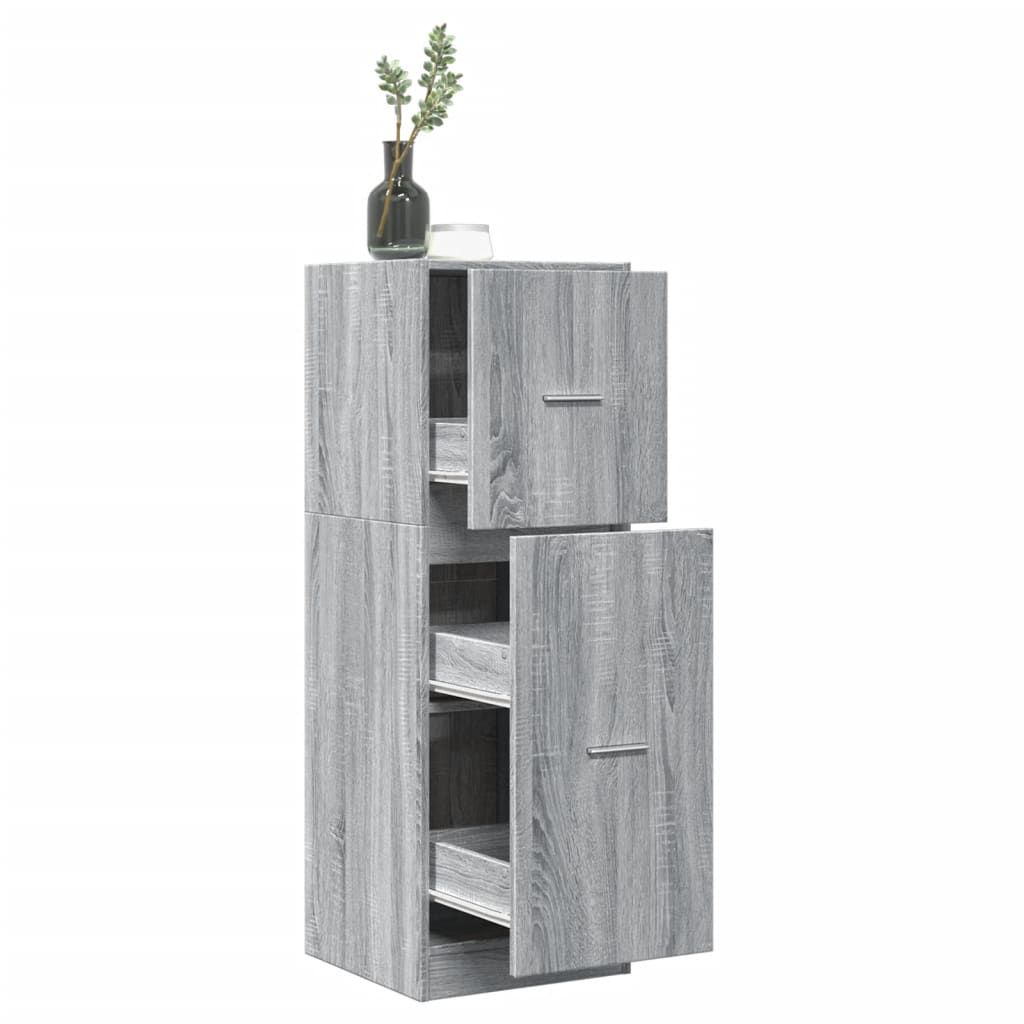 vidaXL Apothecary Cabinet Grey Sonoma 40x41x118 cm Engineered Wood