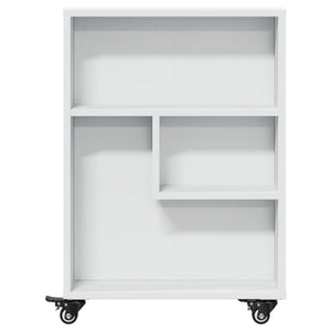 vidaXL Narrow Storage Trolley White 48x13x68 cm Engineered Wood