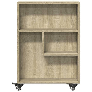 vidaXL Narrow Storage Trolley Sonoma Oak 48x13x68 cm Engineered Wood