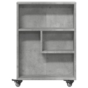 vidaXL Narrow Storage Trolley Concrete Grey 48x13x68 cm Engineered Wood