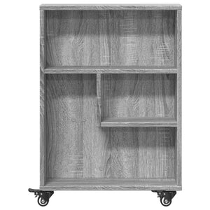 vidaXL Narrow Storage Trolley Grey Sonoma 48x13x68 cm Engineered Wood