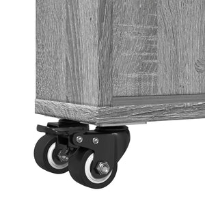 vidaXL Narrow Storage Trolley Grey Sonoma 48x13x68 cm Engineered Wood