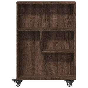 vidaXL Narrow Storage Trolley Brown Oak 48x13x68 cm Engineered Wood