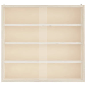 vidaXL Wooden Collector's Display Case with Doors 40x8.5x37cm