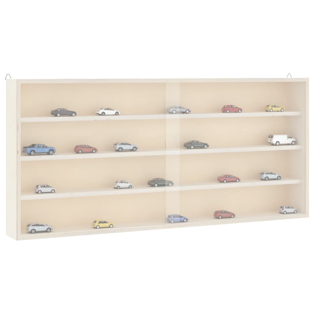 vidaXL Wall Display Cabinet with Doors 80x8.5x37 cm