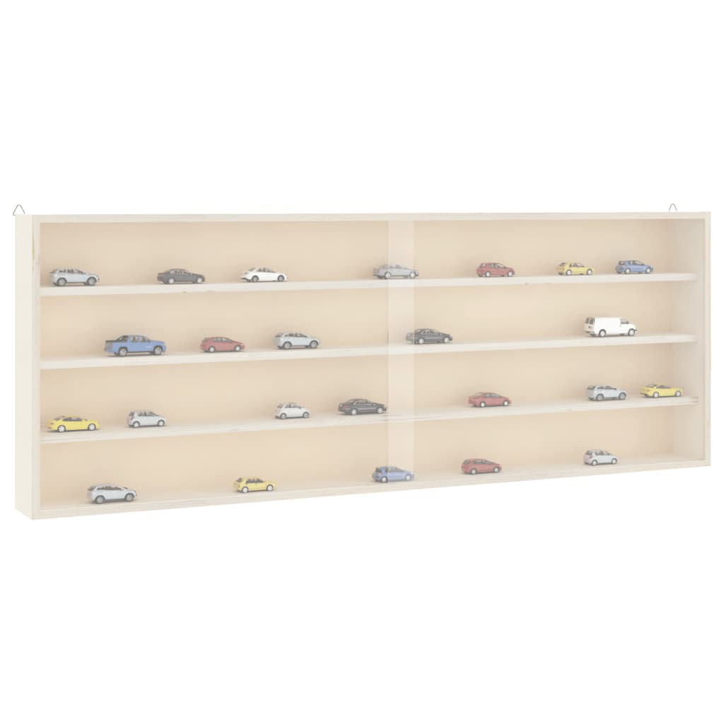 vidaXL Wall Display Cabinet with Doors 100x8.5x37 cm