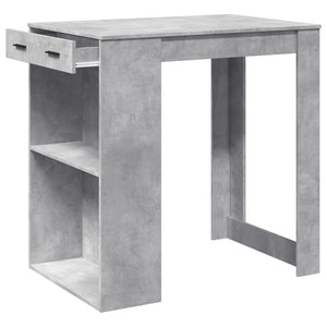 vidaXL Bar Table Concrete Grey 102x70x103.5 cm Engineered Wood