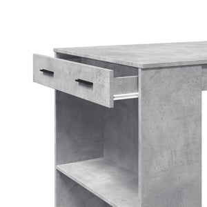 vidaXL Bar Table Concrete Grey 102x70x103.5 cm Engineered Wood