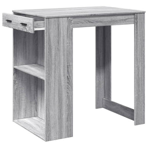 vidaXL Bar Table Grey Sonoma 102x70x103.5 cm Engineered Wood