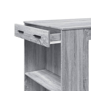 vidaXL Bar Table Grey Sonoma 102x70x103.5 cm Engineered Wood