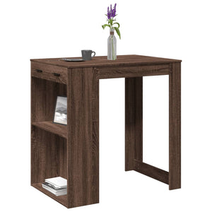 vidaXL Bar Table Brown Oak 102x70x103.5 cm Engineered Wood