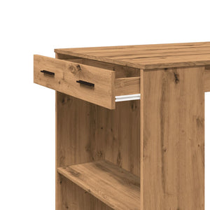 vidaXL Bar Table Artisian Oak 102x70x103.5 cm Engineered Wood