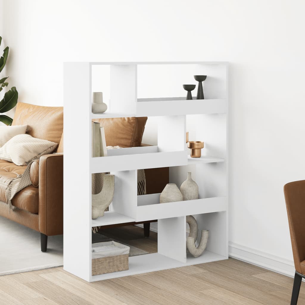 vidaXL Bookcase White 100x33x125.5 cm Engineered Wood