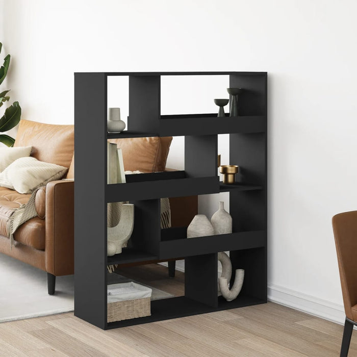 vidaXL Bookcase Black 100x33x125.5 cm Engineered Wood