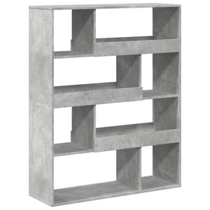 vidaXL Bookcase Concrete Grey 100x33x125.5 cm Engineered Wood