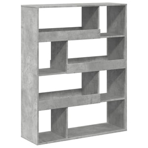 vidaXL Bookcase Concrete Grey 100x33x125.5 cm Engineered Wood