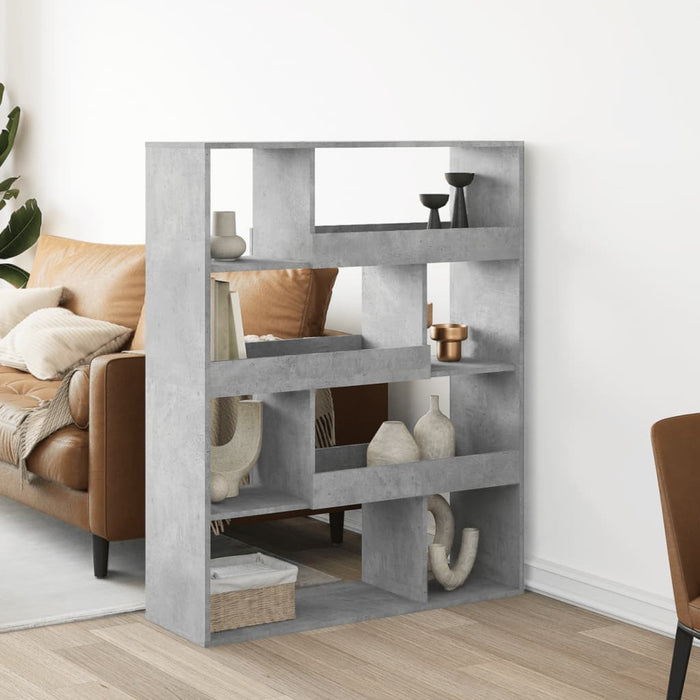 vidaXL Bookcase Concrete Grey 100x33x125.5 cm Engineered Wood