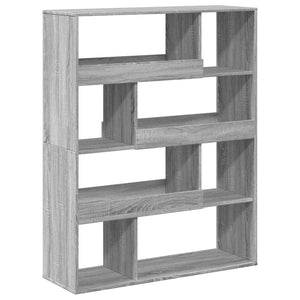 vidaXL Bookcase Grey Sonoma 100x33x125.5 cm Engineered Wood