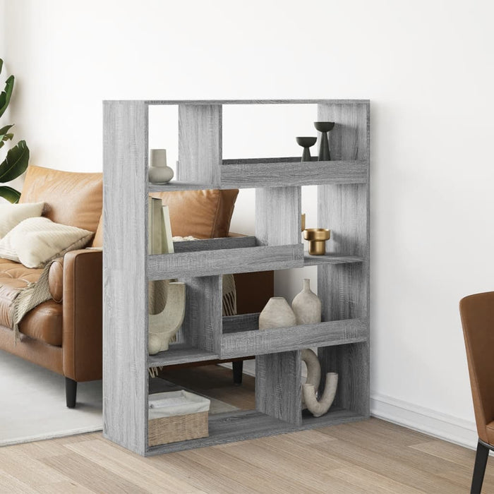 vidaXL Bookcase Grey Sonoma 100x33x125.5 cm Engineered Wood