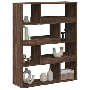 vidaXL Bookcase Brown Oak 100x33x125.5 cm Engineered Wood