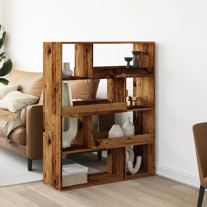 vidaXL Bookcase Old Wood 100x33x125.5 cm Engineered Wood