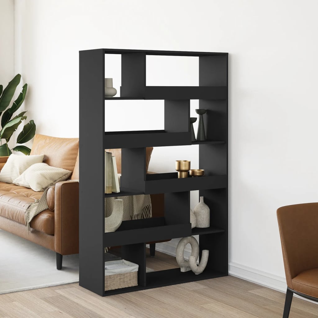 vidaXL Bookcase Black 100x33x156.5 cm Engineered Wood