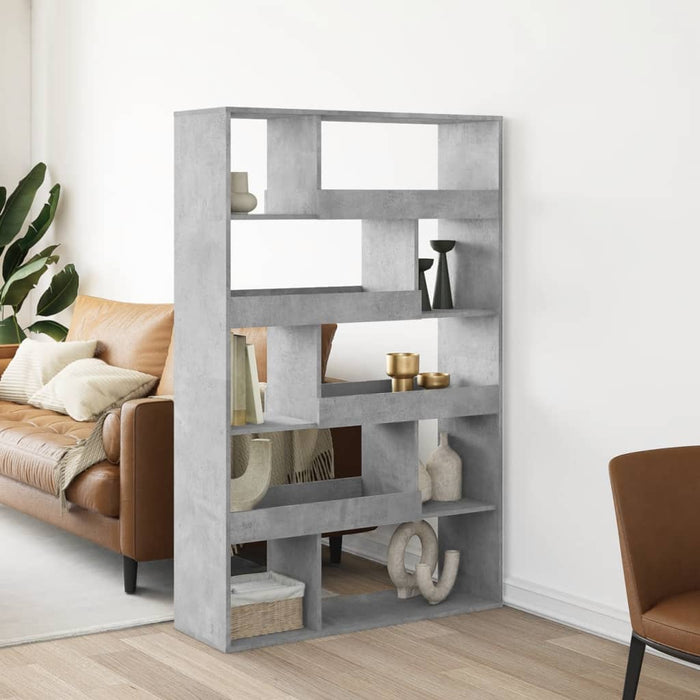 vidaXL Bookcase Concrete Grey 100x33x156.5 cm Engineered Wood