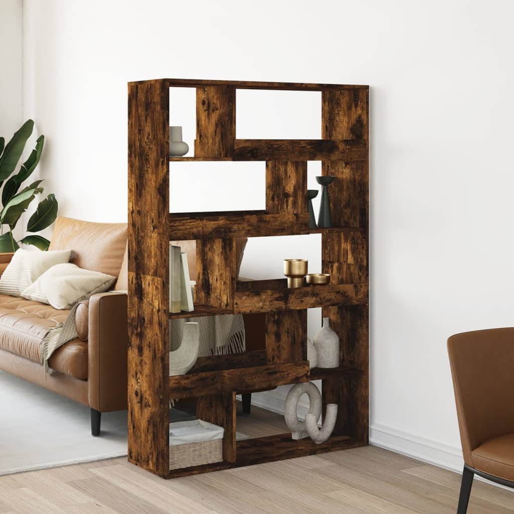 vidaXL Bookcase Smoked Oak100x33x156.5 cm Engineered Wood