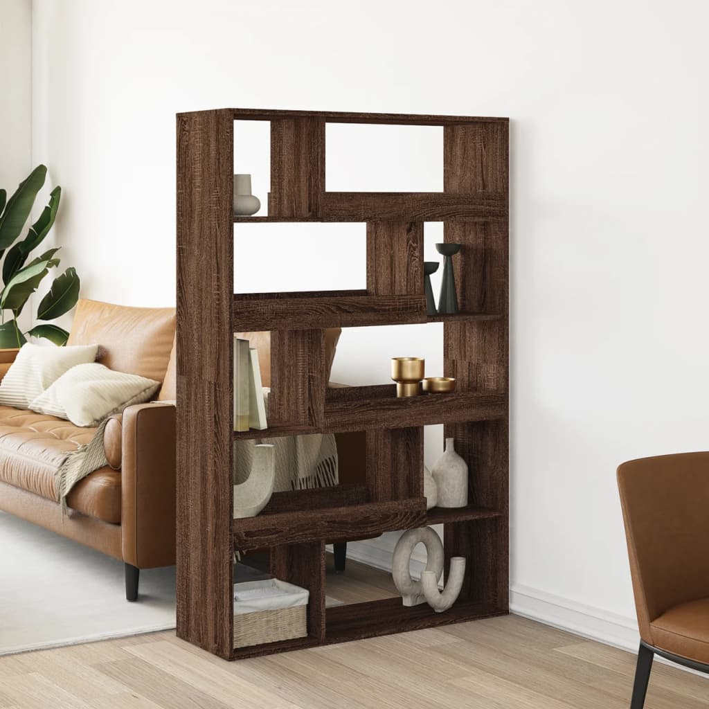 vidaXL Bookcase Brown Oak 100x33x156.5 cm Engineered Wood