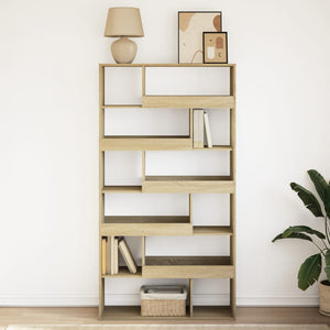 vidaXL Bookcase Sonoma Oak 100x33x187.5 cm Engineered Wood