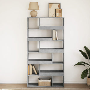 vidaXL Bookcase Concrete Grey 100x33x187.5 cm Engineered Wood