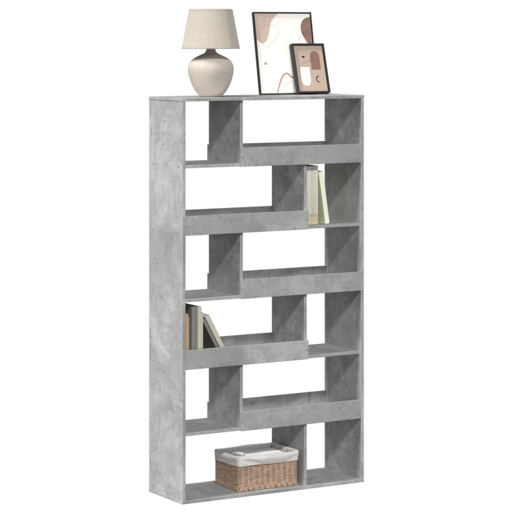 vidaXL Bookcase Concrete Grey 100x33x187.5 cm Engineered Wood