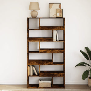 vidaXL Bookcase Smoked Oak100x33x187.5 cm Engineered Wood