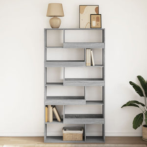 vidaXL Bookcase Grey Sonoma 100x33x187.5 cm Engineered Wood