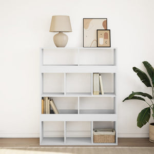 vidaXL Bookcase White 100x33x125.5 cm Engineered Wood