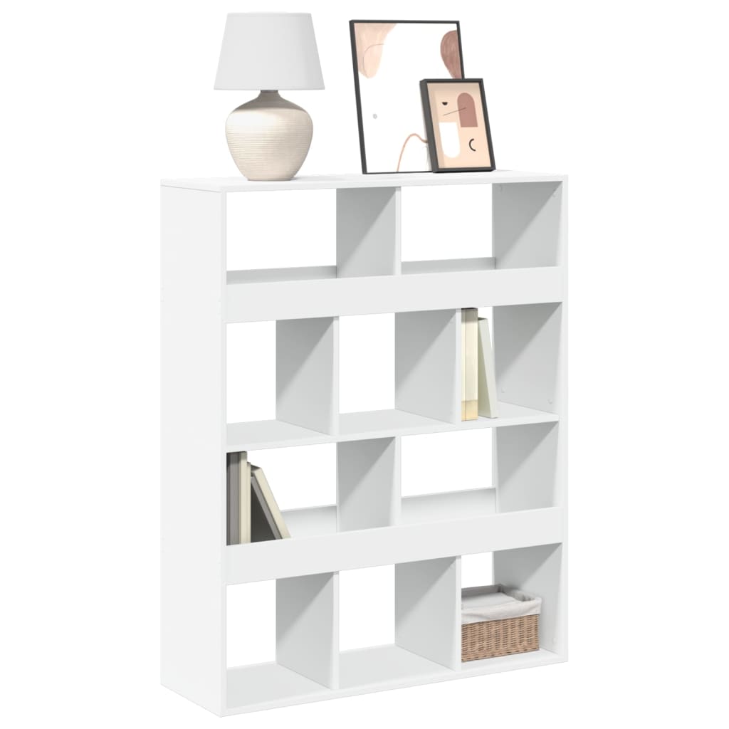 vidaXL Bookcase White 100x33x125.5 cm Engineered Wood